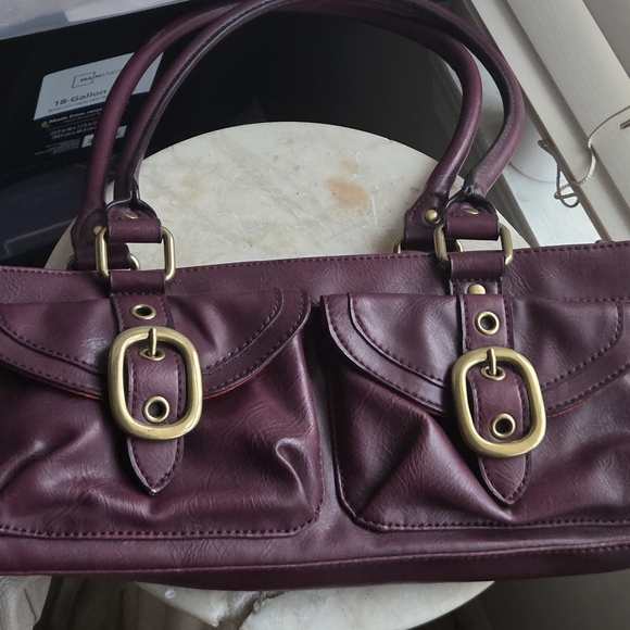 Nine West Handbags - Elegant Burgundy Leather Handbag